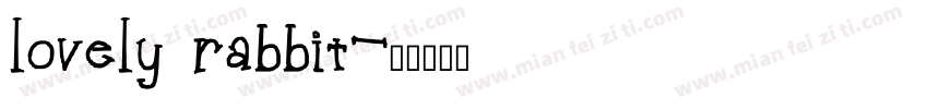 lovely rabbit字体转换